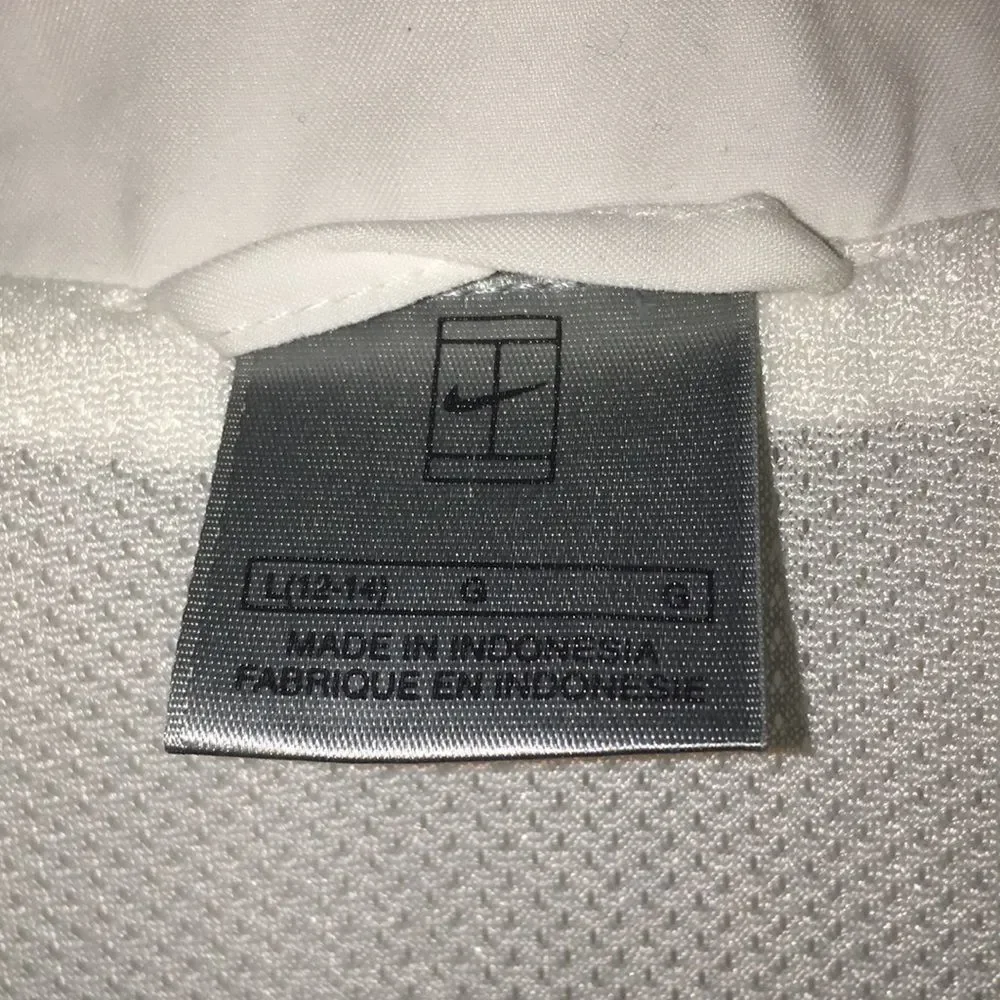 Nike Court Womens Black/White tennis pickleball team full zipper warmup jacket L